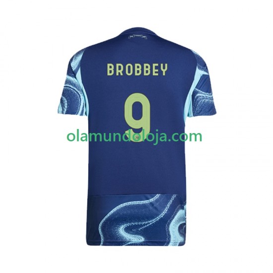 Camisola AFC Ajax Brian Brobbey 9 Homem Equipamento Segundo 2025-2026 Manga Curta